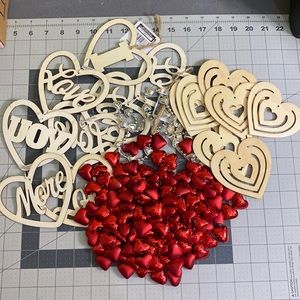 Heart shaped craft items